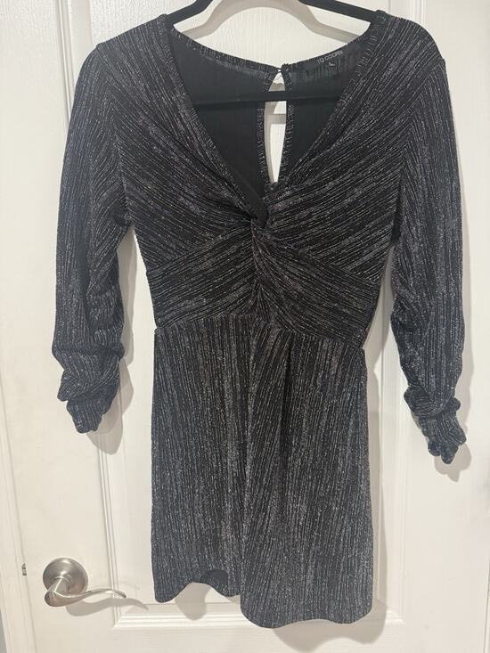 19 Cooper Pants - Silver/Black Size Small Romper Sparkle Long Sleeve